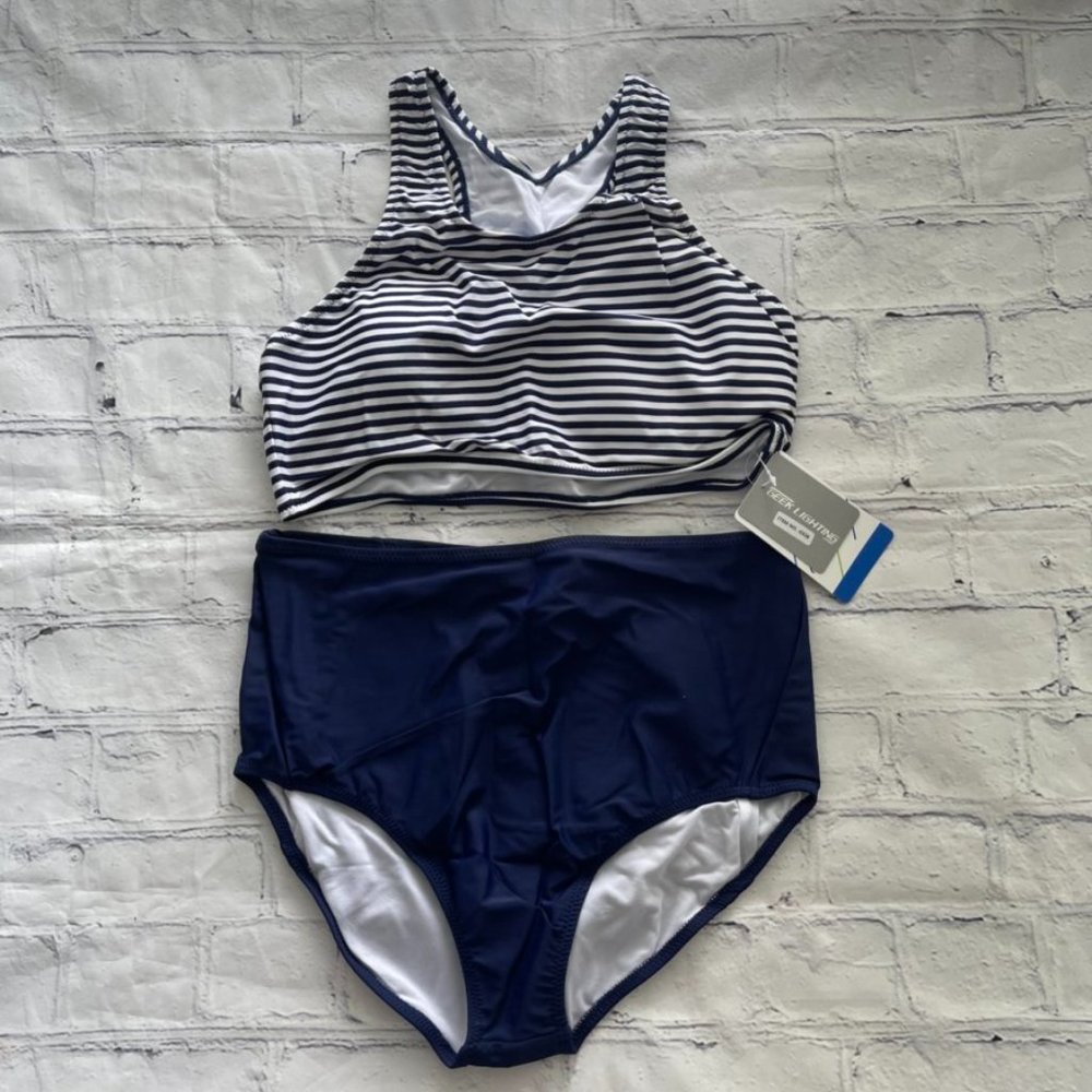 Geek Lighting Two Piece High Waist Bikini Swimsuit